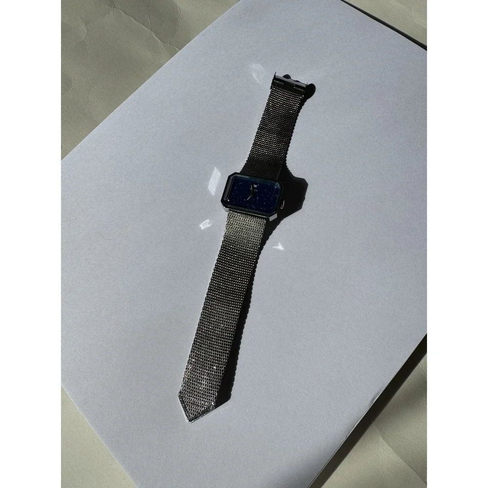 TIMEX GALA Vintage Women's Watch 76' 5661002376 Mechanical Mesh Silver Bracelet